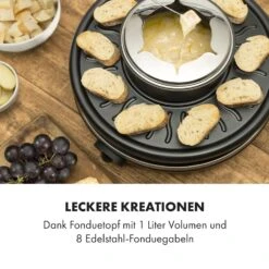 Fonduelette Raclette Und Fondue 1350W 1 Liter 38 Cm Ø Für 8 Personen -Haushaltsgerätegeschäft 10034138 de 0002 logo
