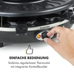 Fonduelette Raclette Und Fondue 1350W 1 Liter 38 Cm Ø Für 8 Personen -Haushaltsgerätegeschäft 10034138 de 0004 logo