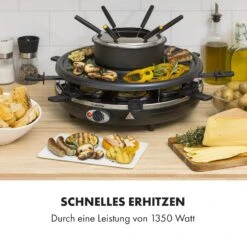 Fonduelette Raclette Und Fondue 1350W 1 Liter 38 Cm Ø Für 8 Personen -Haushaltsgerätegeschäft 10034138 de 0005 logo