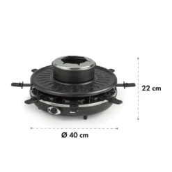 Fonduelette Raclette Und Fondue 1350W 1 Liter 38 Cm Ø Für 8 Personen -Haushaltsgerätegeschäft 10034138 yy 0007 logo Klarstein Fonduelette Raclette und Fondue 1350W