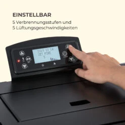 Energiewende Pelletofen 5/10 KW 5 Stufen Timer 18kg 250m³ Fernbedienung Schwarz -Haushaltsgerätegeschäft 10034153 de 0007 logo