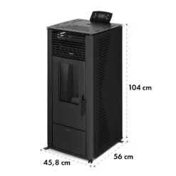 Energiewende Pelletofen 5/10 KW 5 Stufen Timer 18kg 250m³ Fernbedienung Schwarz -Haushaltsgerätegeschäft 10034153 yy 0009 logo