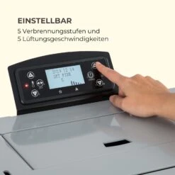 Energiewende Pelletofen 5/10 KW 5 Stufen Timer 18kg 250m³ Fernbedienung Grau -Haushaltsgerätegeschäft 10034181 de 0007 logo