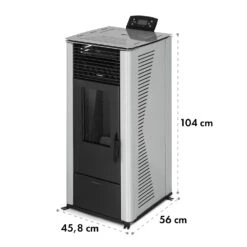 Energiewende Pelletofen 5/10 KW 5 Stufen Timer 18kg 250m³ Fernbedienung Grau -Haushaltsgerätegeschäft 10034181 yy 0009 logo