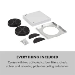 Tron Ambience Inselabzugshaube Ø38cm Umluft 540m³/h LED Schwarz -Haushaltsgerätegeschäft 10034213 yy 0010 logo Klarstein Tron Ambience Inselabzugshaube schwarz