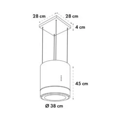 Tron Ambience Inselabzugshaube Ø38cm Umluft 540m³/h LED Schwarz -Haushaltsgerätegeschäft 10034213 yy 0011 logo Klarstein Tron Ambience Inselabzugshaube schwarz