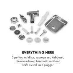 Kraftprotz Elektrischer Fleischwolf 700 W Kupfermotor Edelstahl -Haushaltsgerätegeschäft 10034215 yy 0006 logo Klarstein Kraftprotz elektrischer Fleischwolf weiss