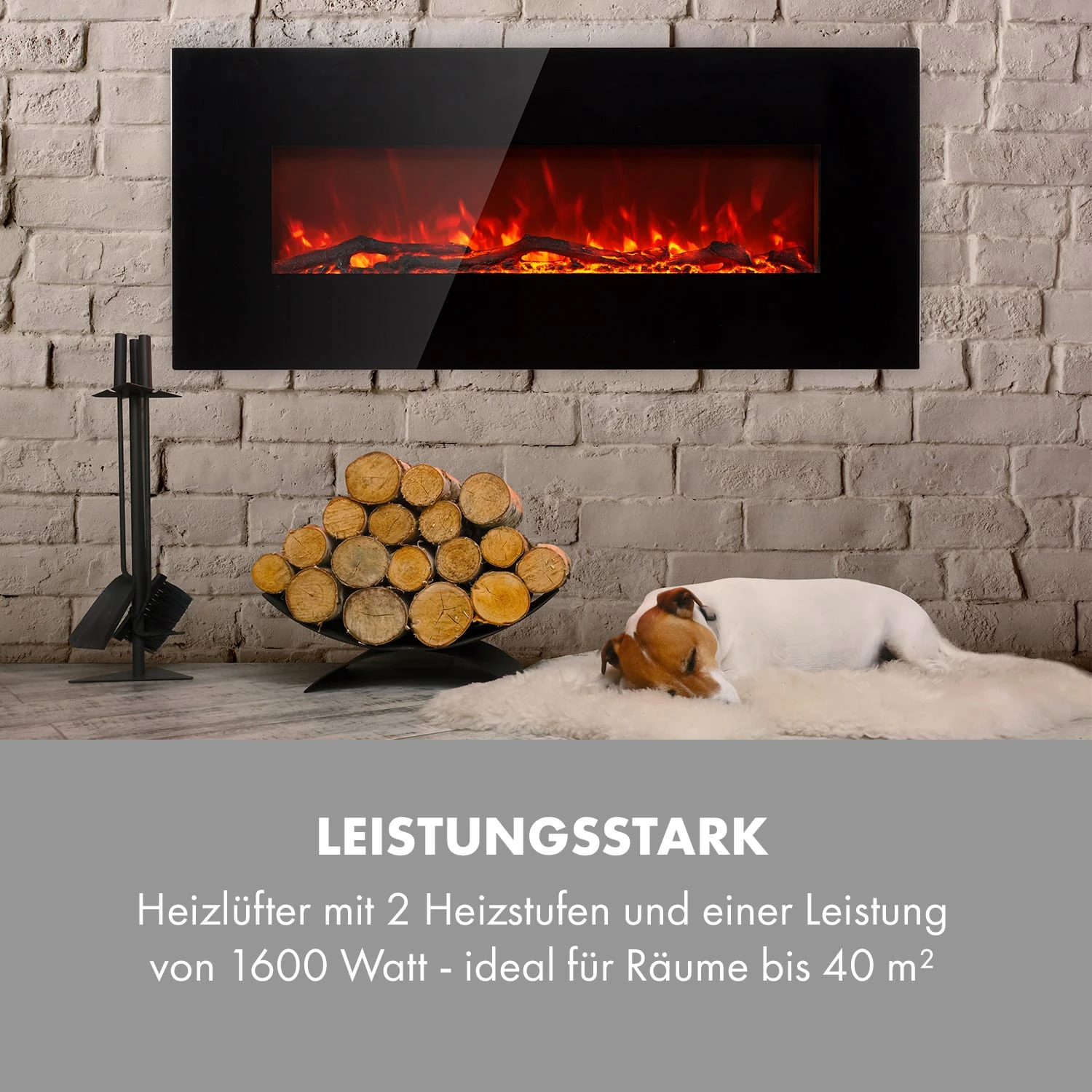 Lausanne Long Elektrischer Kamin 1600W 2 Heizstufen 128 Cm 8 Lausanne Long Elektrischer Kamin 1600W 2 Heizstufen 128 Cm – Bild 6
