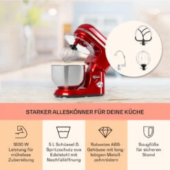 Bella Elegance Küchenmaschine 2000 W 2,7 PS 5,2 Ltr Edelstahl BPA-frei -Haushaltsgerätegeschäft 10034364 de 0003 usp
