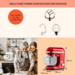 Bella Elegance Küchenmaschine 2000 W 2,7 PS 5,2 Ltr Edelstahl BPA-frei -Haushaltsgerätegeschäft 10034364 de 0005 usp