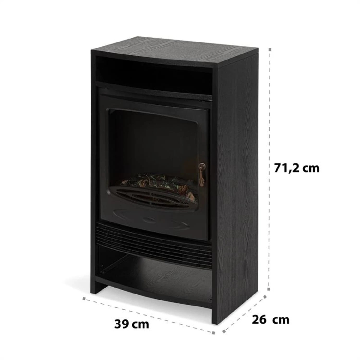 Bergamo Elektrischer Kamin 900/1800W Thermostat Holzoptik 9 Bergamo Elektrischer Kamin 900/1800W Thermostat Holzoptik – Bild 7