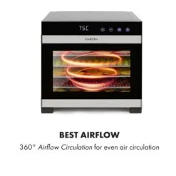 Flavour Dry Dörrautomat Temperatur: 35 - 75 °C Digitaler Thermostat -Haushaltsgerätegeschäft 10034423 yy 0004 logo Klarstein Flavour Dry Doerrautomat schwarz