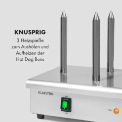 Wurstfabrik 600 Hot Dog Maker 600W 3 Spieße 5L 30-100°C Glas Edelstahl -Haushaltsgerätegeschäft 10034454 de 0005 logo