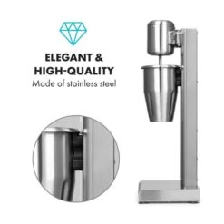 Kraftpaket Milchshake-Mixer Proteinshake 80W Edelstahl Silber -Haushaltsgerätegeschäft 10034456 yy 0007 logo Klarstein Kraftpaket Pro Milchshake Mixer 80W