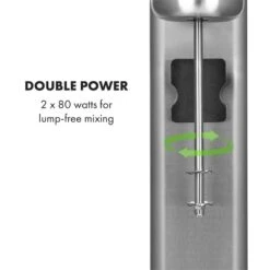 Kraftpaket II Doppel-Milchshake-Mixer Proteinshake 160W Edelstahl -Haushaltsgerätegeschäft 10034457 yy 0003 logo Klarstein Kraftpaket II Pro Milchshake Mixer 160W