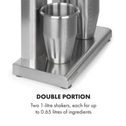 Kraftpaket II Doppel-Milchshake-Mixer Proteinshake 160W Edelstahl -Haushaltsgerätegeschäft 10034457 yy 0006 logo Klarstein Kraftpaket II Pro Milchshake Mixer 160W