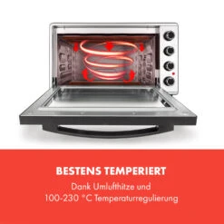 Masterchef 45 Mini-Backofen 45l 2000W 100-230 °C Timer Silber -Haushaltsgerätegeschäft 10034497 de 0003 logo