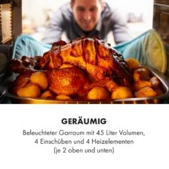 Masterchef 45 Mini-Backofen 45l 2000W 100-230 °C Timer Silber -Haushaltsgerätegeschäft 10034497 de 0004 logo