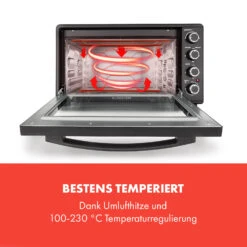 Masterchef 60 Mini-Backofen 60l 2000W 100-230 °C Timer Schwarz -Haushaltsgerätegeschäft 10034498 de 0003 logo