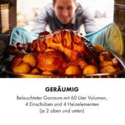 Masterchef 60 Mini-Backofen 60l 2000W 100-230 °C Timer Schwarz -Haushaltsgerätegeschäft 10034498 de 0004 logo