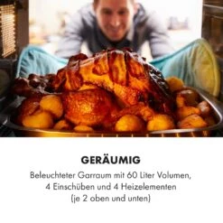 Masterchef 60 Mini-Backofen 60l 2000W 100-230 °C Timer Silber -Haushaltsgerätegeschäft 10034499 de 0004 logo