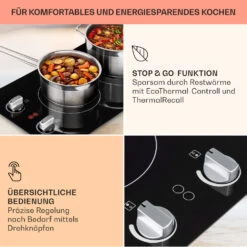 EasyCook Domino Keramikkochfeld 3000W Drehregler Schwarz 14 EasyCook Domino Keramikkochfeld 3000W Drehregler Schwarz -Haushaltsgerätegeschäft 10034603 de 0004 usp