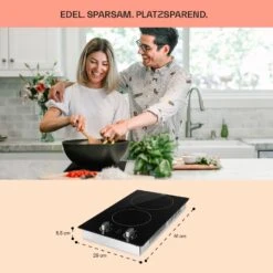 EasyCook Domino Keramikkochfeld 3000W Drehregler Schwarz 16 EasyCook Domino Keramikkochfeld 3000W Drehregler Schwarz -Haushaltsgerätegeschäft 10034603 de 0006 usp