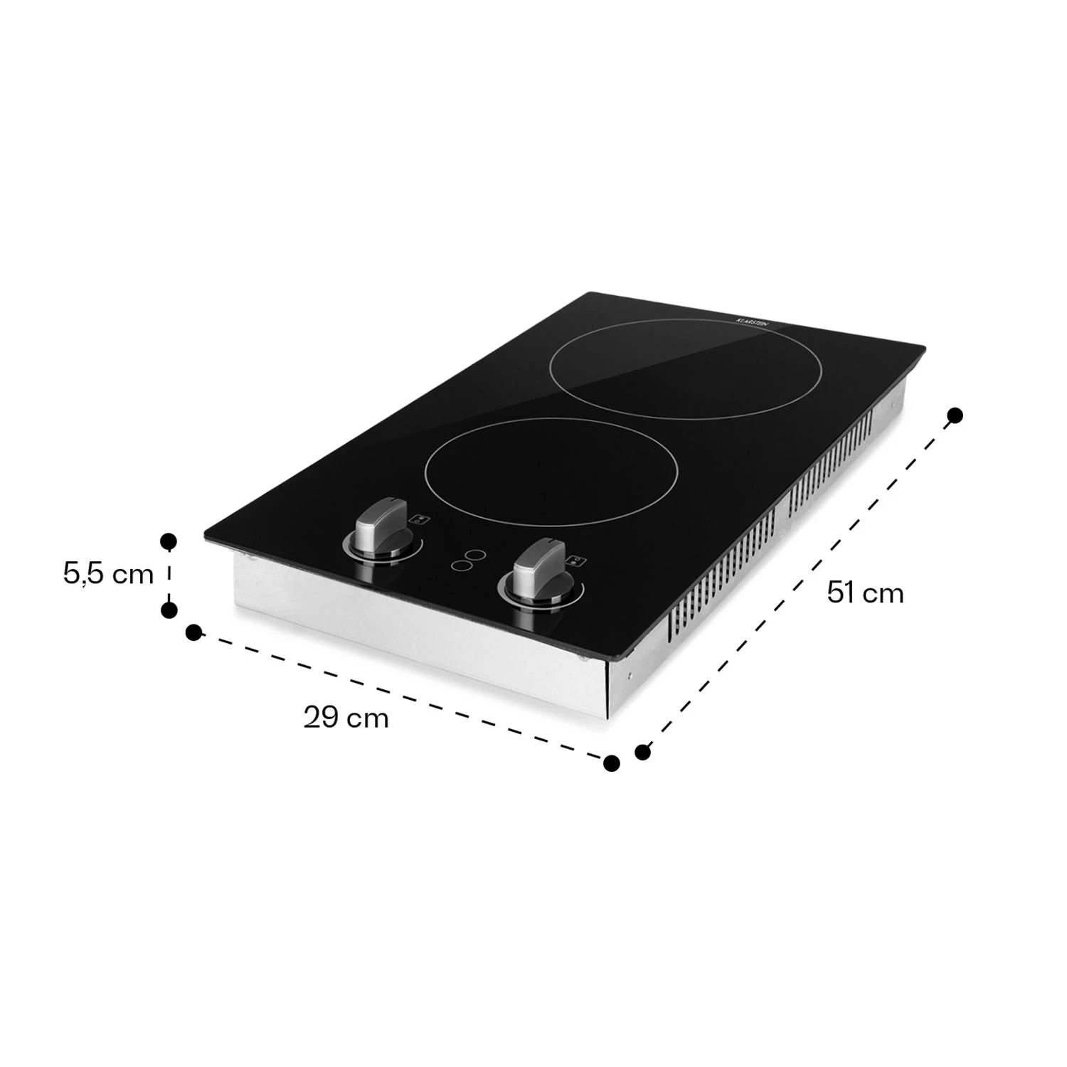 EasyCook Domino Keramikkochfeld 3000W Drehregler Schwarz 11 EasyCook Domino Keramikkochfeld 3000W Drehregler Schwarz – Bild 9
