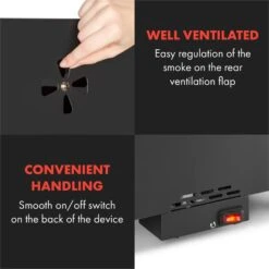 Flintstone Räucherofen 1600W Thermometer Edelstahl Elektrisch 20 Flintstone Räucherofen 1600W Thermometer Edelstahl Elektrisch -Haushaltsgerätegeschäft 10034702 yy 0009 logo Klarstein NES C16