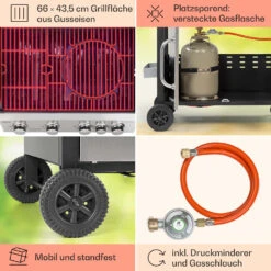 Tomahawk Gasgrill 4x3,6 KW + 2,7 KW Brenner 66x43,5 Cm Grill Edelstahl -Haushaltsgerätegeschäft 10034710 de 0005 usp