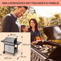 Tomahawk Gasgrill 4x3,6 KW + 2,7 KW Brenner 66x43,5 Cm Grill Edelstahl -Haushaltsgerätegeschäft 10034710 de 0006 usp
