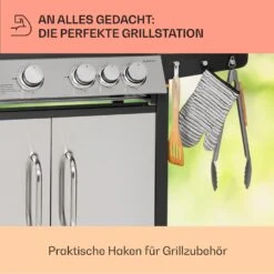 Tomahawk Gasgrill 4x3,6 KW + 2,7 KW Brenner 66x43,5 Cm Grill Edelstahl -Haushaltsgerätegeschäft 10034710 de 0007 usp