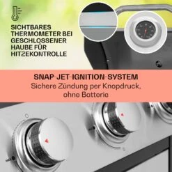 Tomahawk Gasgrill 3 X 3,6 KW Brenner 60 X 43,5 Cm Grill Edelstahl -Haushaltsgerätegeschäft 10034711 de 0004 usp