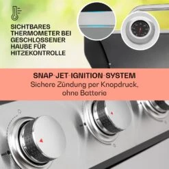 Tomahawk Gasgrill 5x3,6 KW + 2,7 KW Brenner 80x43,5 Cm Grill Edelstahl -Haushaltsgerätegeschäft 10034712 de 0004 usp