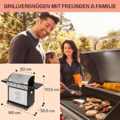 Tomahawk Gasgrill 5x3,6 KW + 2,7 KW Brenner 80x43,5 Cm Grill Edelstahl -Haushaltsgerätegeschäft 10034712 de 0006 usp