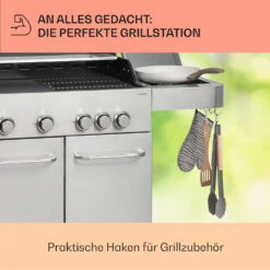 Valkyrie Gasgrill 4x3,5 KW + 3,15 KW Brenner 74x44 Cm Grill Edelstahl -Haushaltsgerätegeschäft 10034715 de 0007 usp