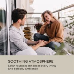 Savona Solarbrunnen 2,8 W Polyresin 5h Akku LEDs Steinoptik -Haushaltsgerätegeschäft 10034720 yy 0006 logo Blumfeldt Savona Solarbrunnen Steinoptik