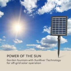 Mantua Kaskadenbrunnen Gartenbrunnen 4 Stufen Akku 2,8W Solar LED -Haushaltsgerätegeschäft 10034730 yy 0002 logo Blumfeldt Mantua Kaskadenbrunnen