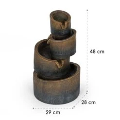 Mantua Kaskadenbrunnen Gartenbrunnen 4 Stufen Akku 2,8W Solar LED -Haushaltsgerätegeschäft 10034730 yy 0008 logo Blumfeldt Mantua Kaskadenbrunnen