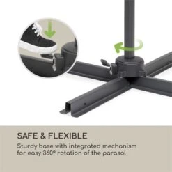 Belo Horizonte Sonnenschirm Sonnenschutz Ø 292cm Polyester Wasserabweisend Inkl. Standbasis Creme -Haushaltsgerätegeschäft 10034743 yy 0004 logo blumfeldt Belo Horizonte Sonnenschirm creme