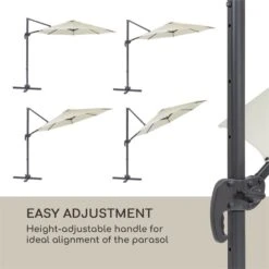 Belo Horizonte Sonnenschirm Sonnenschutz Ø 292cm Polyester Wasserabweisend Inkl. Standbasis Creme -Haushaltsgerätegeschäft 10034743 yy 0006 logo blumfeldt Belo Horizonte Sonnenschirm creme