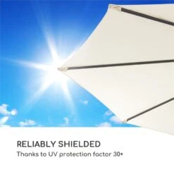 Belo Horizonte Sonnenschirm Sonnenschutz Ø 292cm Polyester Wasserabweisend Inkl. Standbasis Creme -Haushaltsgerätegeschäft 10034743 yy 0008 logo blumfeldt Belo Horizonte Sonnenschirm creme