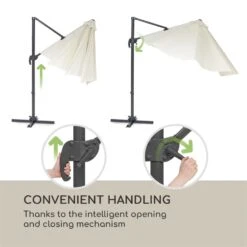 Belo Horizonte Sonnenschirm Sonnenschutz Ø 292cm Polyester Wasserabweisend Inkl. Standbasis Creme -Haushaltsgerätegeschäft 10034743 yy 0009 logo blumfeldt Belo Horizonte Sonnenschirm creme