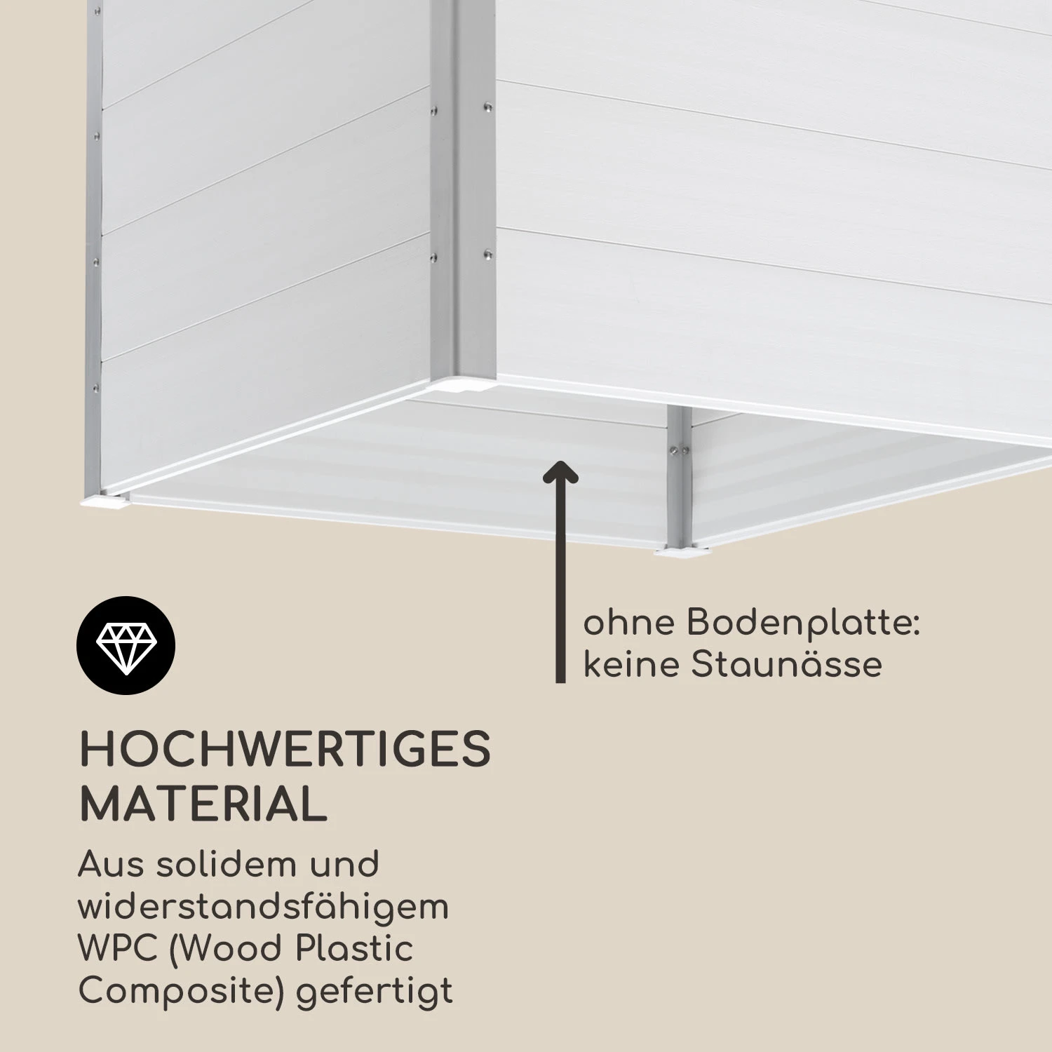 Nova Grow Gartenbeet 100 X 91 X 100 Cm WPC Holzoptik 6 Nova Grow Gartenbeet 100 X 91 X 100 Cm WPC Holzoptik – Bild 4