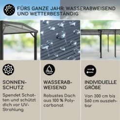 Pantheon Solid Sky Expand Pavillon 3x2,5x3 M Aluminium Polycarbonat 10 Pantheon Solid Sky Expand Pavillon 3x2,5x3 M Aluminium Polycarbonat -Haushaltsgerätegeschäft 10034750 de 0002 usp