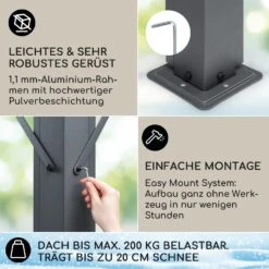 Pantheon Solid Sky Expand Pavillon 3x2,5x3 M Aluminium Polycarbonat 11 Pantheon Solid Sky Expand Pavillon 3x2,5x3 M Aluminium Polycarbonat -Haushaltsgerätegeschäft 10034750 de 0003 usp