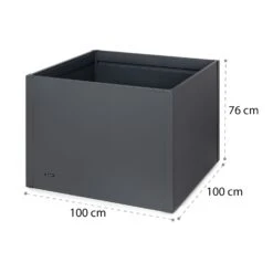 Highgrow Deluxe Hochbeet 100 X 76 X 100 Cm Verzinkter Stahl -Haushaltsgerätegeschäft 10034751 yy 0007 logo blumfeldt Highgrow Deluxe Hochbeet 100x100