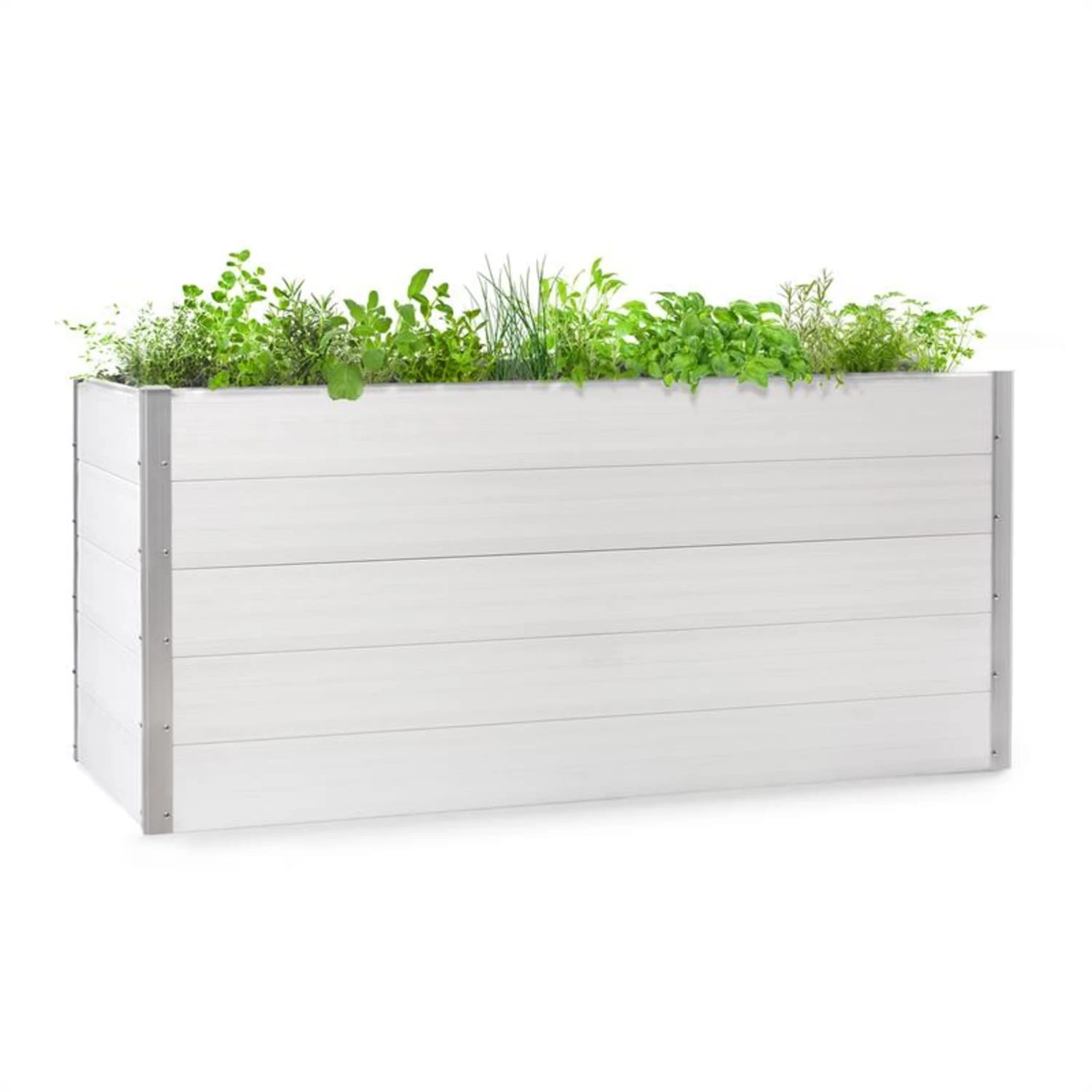Nova Grow Gartenbeet 195 X 91 X 100 Cm WPC Holzoptik Weiß 3 Nova Grow Gartenbeet 195 X 91 X 100 Cm WPC Holzoptik Weiß