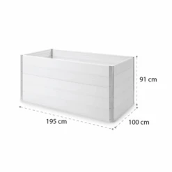 Nova Grow Gartenbeet 195 X 91 X 100 Cm WPC Holzoptik Weiß 19 Nova Grow Gartenbeet 195 X 91 X 100 Cm WPC Holzoptik Weiß -Haushaltsgerätegeschäft 10034752 yy 0009 logo Blumfeldt Nova Grow Gartenbeet 195x91x100cm reedit