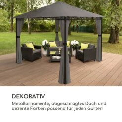Mondo Gartenpavillon Partyzelt Gazebo 295x262x295 Stahl Polyester -Haushaltsgerätegeschäft 10034763 de 0007 logo